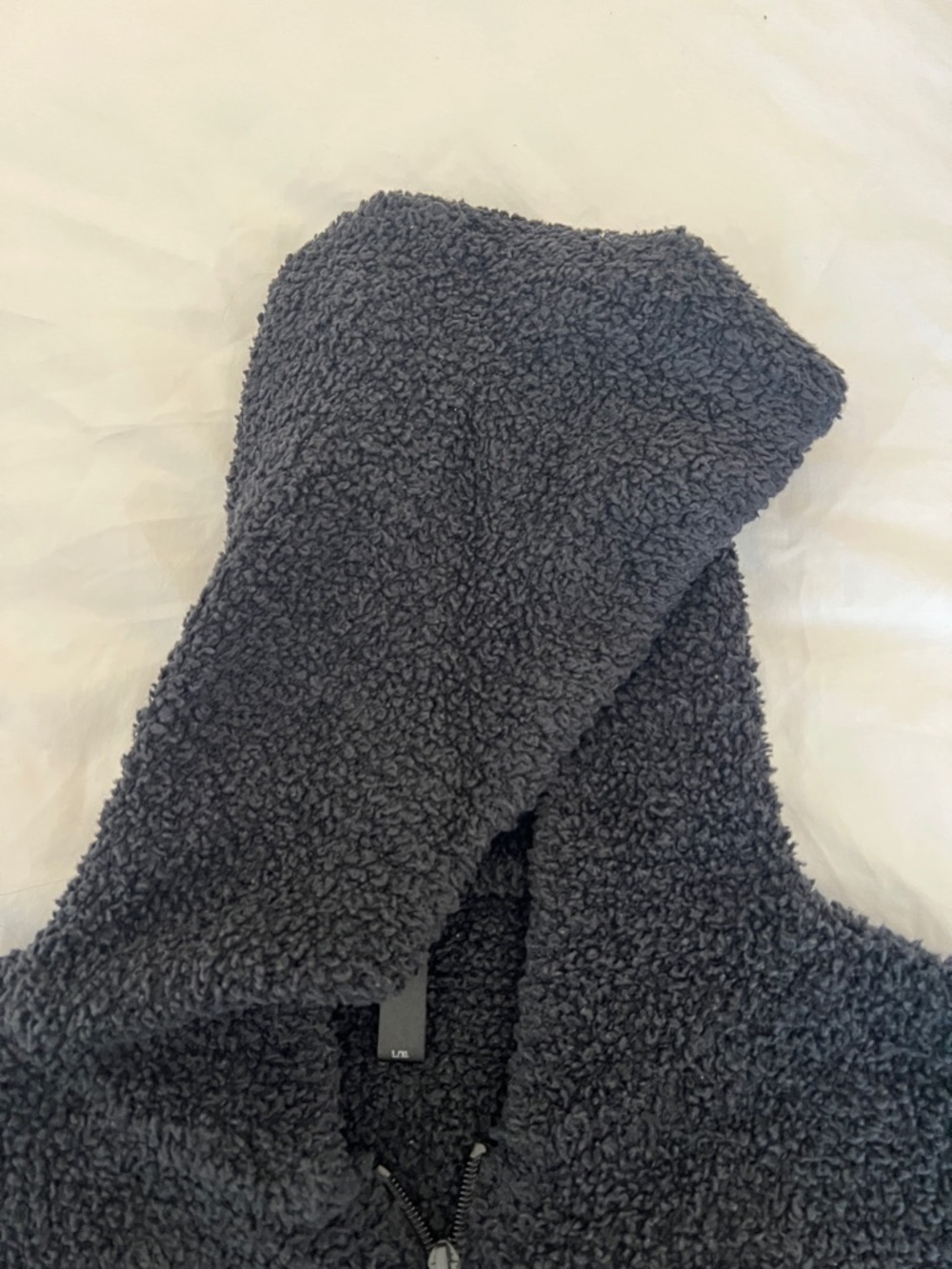 SKIMS Black Sherpa Zip Hoodie - Picture 4 of 6